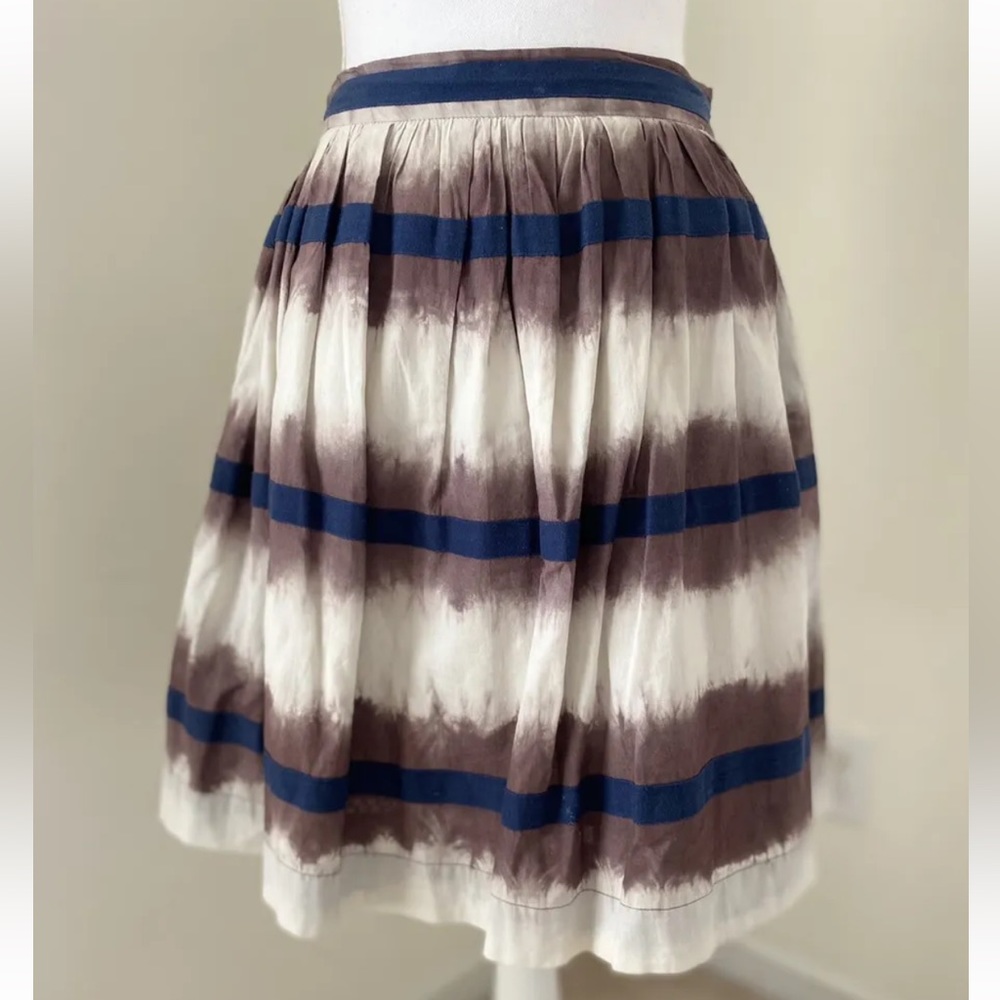 EDME & ESYLLTE Anthropologie Inkwell Skirt ombre tie dye striped mini size 2